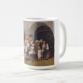 Kerstochtend (door Ferdinand Georg Waldmüller) Koffiemok (Voorkant rechts)