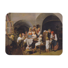 Kerstochtend (door Ferdinand Georg Waldmüller) Magneet