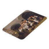 Kerstochtend (door Ferdinand Georg Waldmüller) Magneet (Linkerzijde)