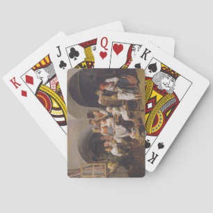 Kerstochtend (door Ferdinand Georg Waldmüller) Pokerkaarten
