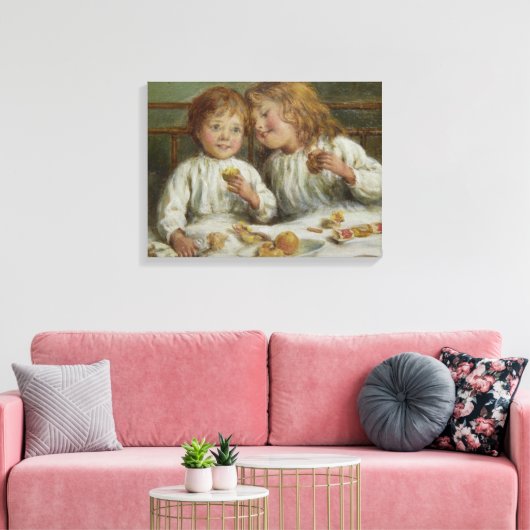 Kerstochtend (door Joseph Clark) Canvas Afdruk (Insitu (Woonkamer))