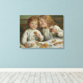 Kerstochtend (door Joseph Clark) Canvas Afdruk (Insitu (Houten vloer))