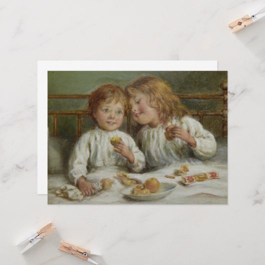 Kerstochtend (door Joseph Clark) Kaart (Voorkant / Achterkant in situ)