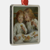 Kerstochtend (door Joseph Clark) Metalen Ornament (Rechts)