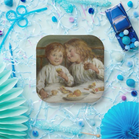 Kerstochtend (door Joseph Clark) Papieren Bordje (Feest)