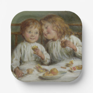 Kerstochtend (door Joseph Clark) Papieren Bordje