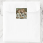 Kerstochtend (door Joseph Clark) Vierkante Sticker (Tas)