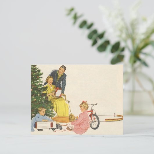 Kerstochtend Feestdagenkaart (Staand voorkant)