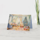 Kerstochtend Gevouwen Wenskaart Kaart (Voorkant)