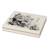 Kerstochtend in het kerstfeest rubberstempel (Stempel)