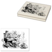 Kerstochtend in het kerstfeest rubberstempel (Gestempeld)