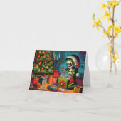 Kerstochtend Kaart (Gele Bloem)