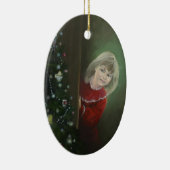 Kerstochtend Keramisch Ornament (Rechts)