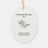 Kerstochtend Keramisch Ornament (Achterkant)