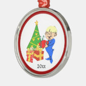 Kerstochtend Kind Persoonlijke Ornamenten (Links)