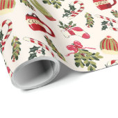 Kerstochtend met cacao en marshmallows cadeaupapier (Rol Hoek)