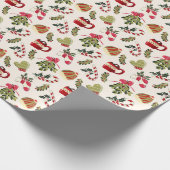 Kerstochtend met cacao en marshmallows cadeaupapier (Hoek)