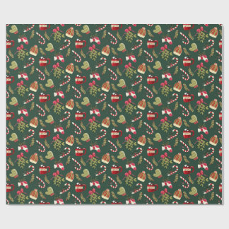 Kerstochtend met cacao en marshmallows cadeaupapier