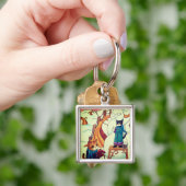kerstochtend met feestelijke katten sleutelhanger (Hand)