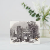 Kerstochtend: Naar de kerk gaan Feestdagenkaart (Staand voorkant)