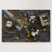 Kerstochtend, warme chocolade en Marshmellows Legpuzzel (Horizontaal)