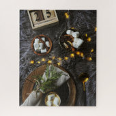 Kerstochtend, warme chocolade en Marshmellows Legpuzzel (Verticaal)