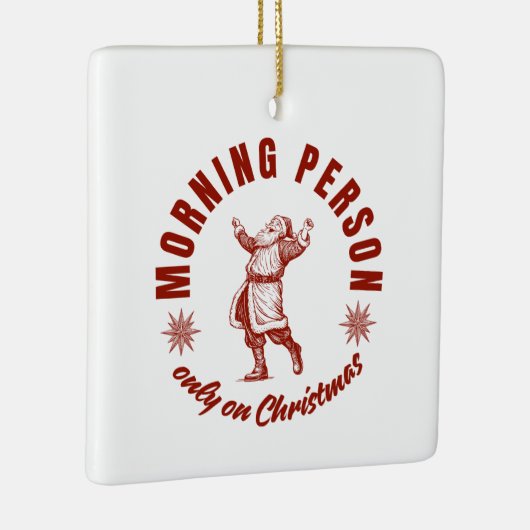 Kerstochtendpersoon Keramisch Ornament (Rechts)