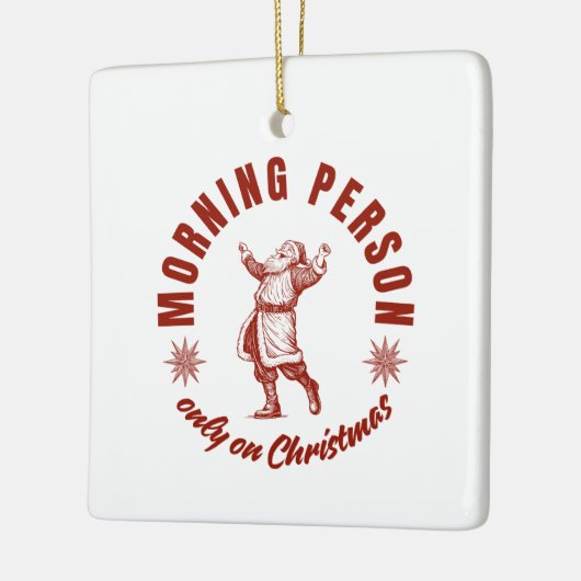 Kerstochtendpersoon Keramisch Ornament (Links)