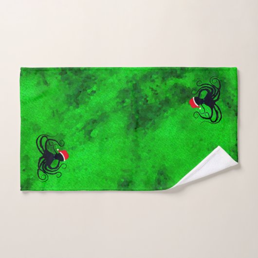 Kerstoctopus - Bathroom-handdoekset Bad Handdoek (Handdoek)