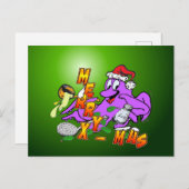KerstOctopus Cook Merry X-Mas Briefkaart (Voorkant / Achterkant)