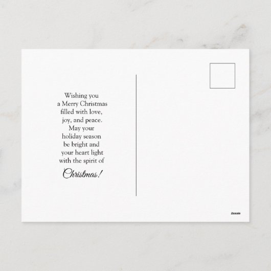 Kerstoctopus Feestdagenkaart (Achterkant)