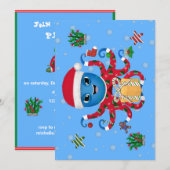 Kerstoctopus Kaart (Voorkant / Achterkant)