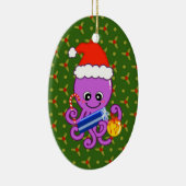 Kerstoctopus Keramisch Ornament (Rechts)