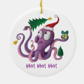 Kerstoctopus Keramisch Ornament (Achterkant)