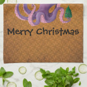 Kerstoctopus Theedoek (Gevouwen)