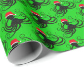 Kerstoctopus - Verpakkingspapier Cadeaupapier (Rol Hoek)