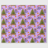 Kerstoctopus-zeewier Cadeaupapier (Vlak)