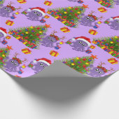 Kerstoctopus-zeewier Cadeaupapier (Hoek)