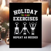 Kerstoefeningen Herhaal indien nodig Funny Wine Feestdagen Kaart