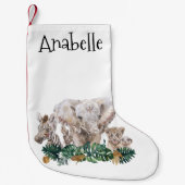 kerstOerwoud Safari Animal Elephant Name Kleine Kerstsok (Voorkant)