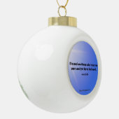 kerstoffertes keramische bal ornament (Links)