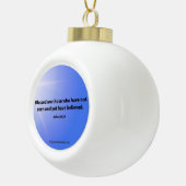 kerstoffertes keramische bal ornament (Rechts)