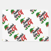 kerstoffertes voor kinderen die papierbladen overl inpakpapier vel (Voorkant 3)