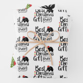 kerstoffertes voor kinderen inpakpapier vel (In situ)