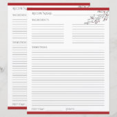 Kerstolie en Berries — Recipe Kaart (Voorkant / Achterkant)