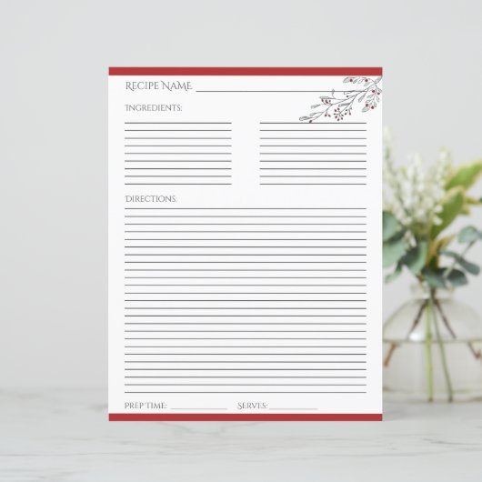 Kerstolie en Berries — Recipe Kaart (Staand voorkant)