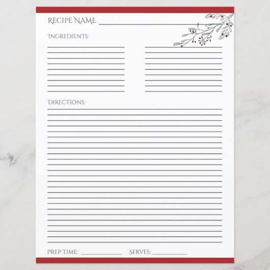 Kerstolie en Berries — Recipe Kaart (Voorkant)