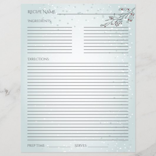 Kerstolie en Berries — Recipe Kaart (Achterkant)