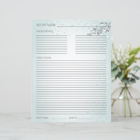 Kerstolie en Berries — Recipe Kaart (Staand voorkant)