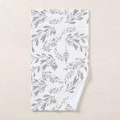 kerstolie en bessen bad handdoek (Handdoek)